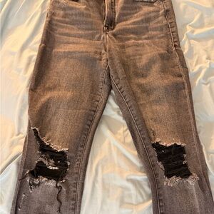Good American Good Waist Charcoal Denim Jeans